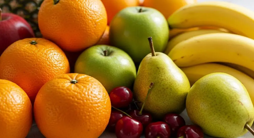 Fresh fruit results in a drinkable smoothie.