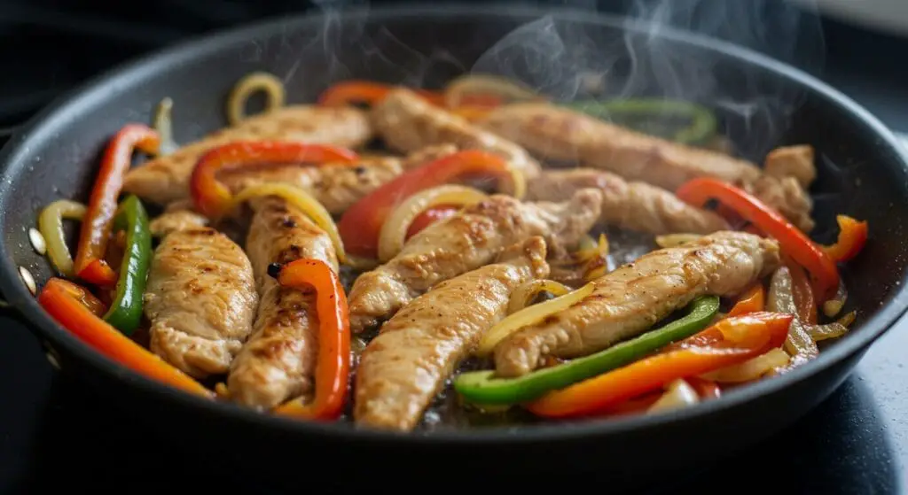 Chicken Fajita Pasta Recipe with Chicken, Peppers, Onions, and Creamy Chili-Lime Sauce