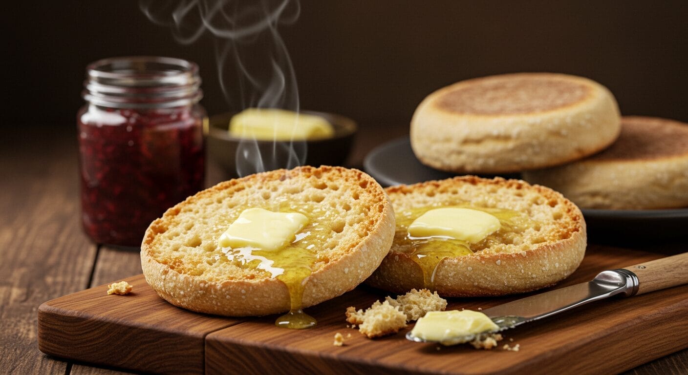 homemade English muffin