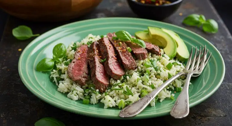 The Ultimate 30-Minute Herby Lemon Garlic Steak and Rice Recipe: Summer Grilling Perfection!