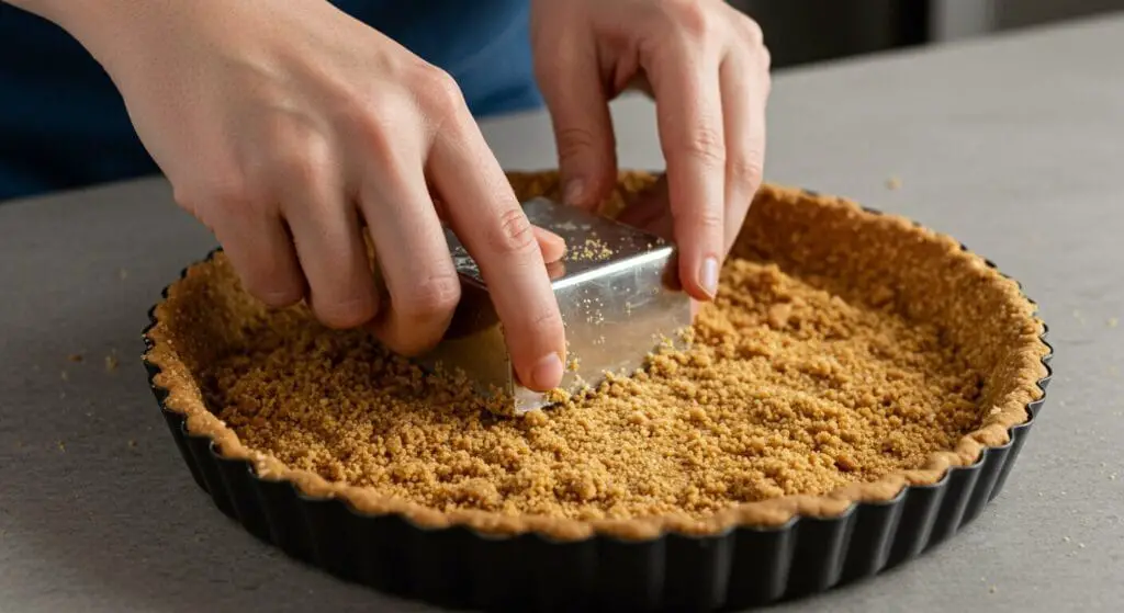 A small saucepan with a vibrant red strawberry sauce simmering, or the cooled sauce in a small bowl, ready for the No-Bake Strawberry Lemon Swirl Tart recipe.