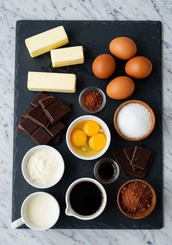 Five-spice flourless chocolate cake