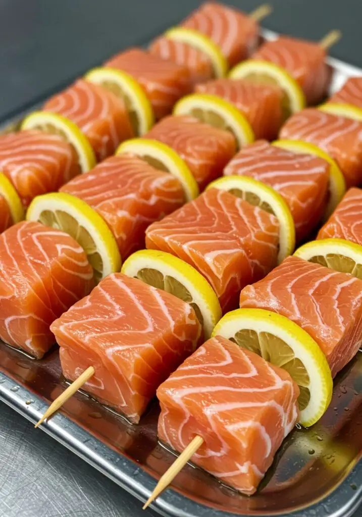 Grilled Salmon Kebabs