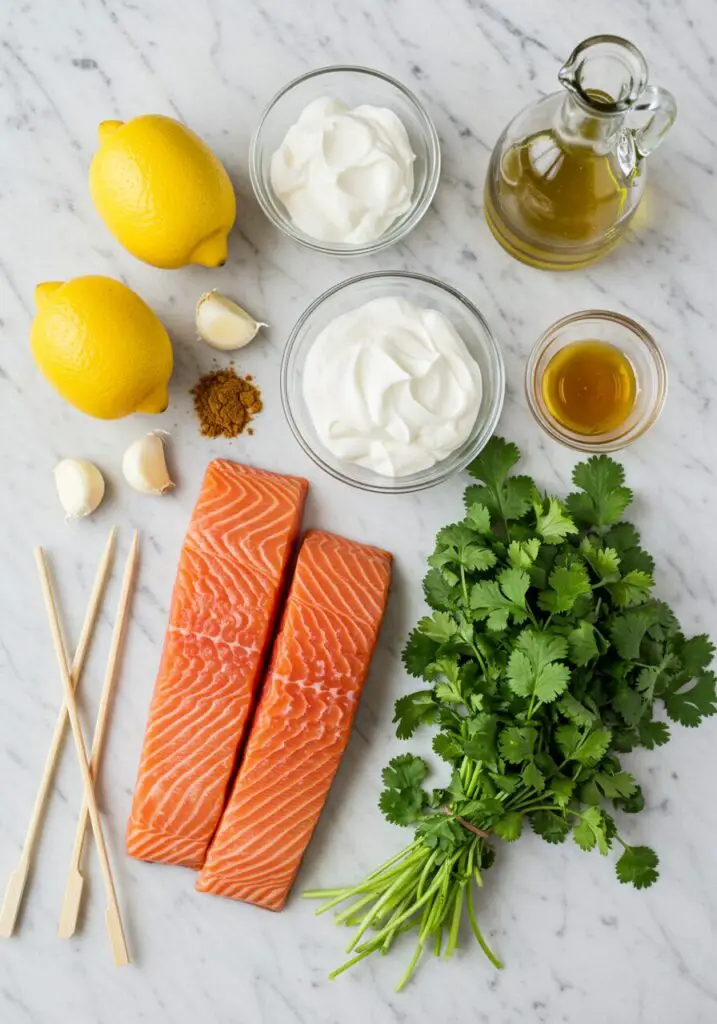 Grilled Salmon Kebabs