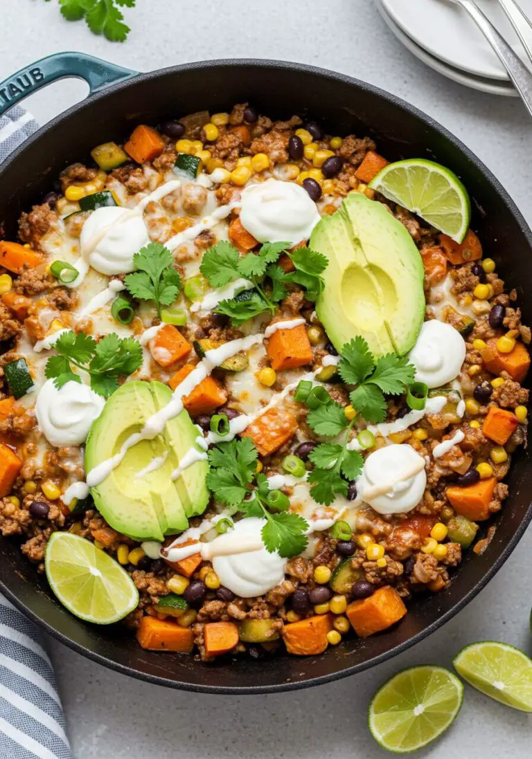 Ground Beef and Zucchini Skillet