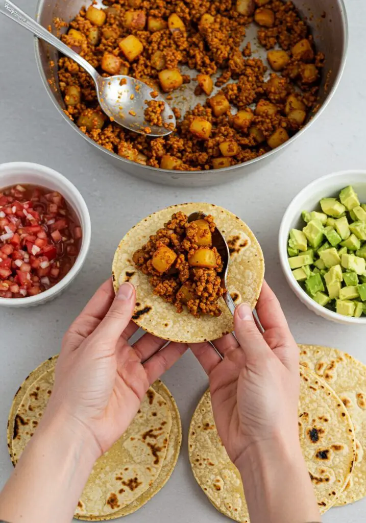 Vegan Chorizo Breakfast Tacos