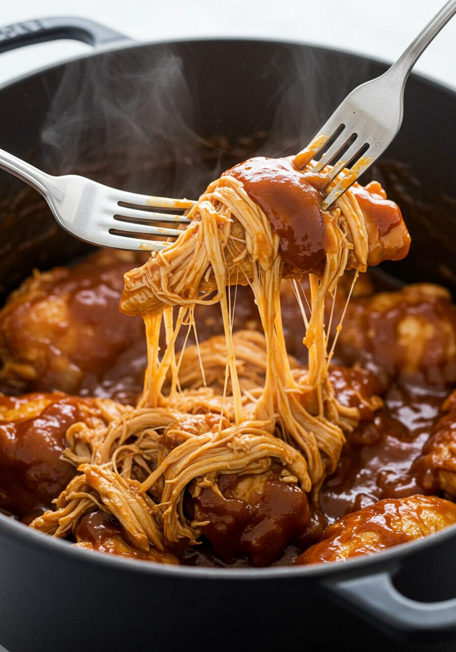 Stovetop Barbecue Pulled Chicken