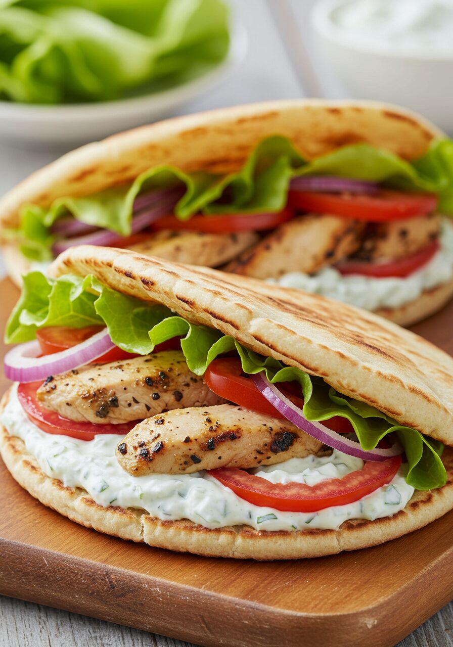 Greek Grilled Chicken Pita