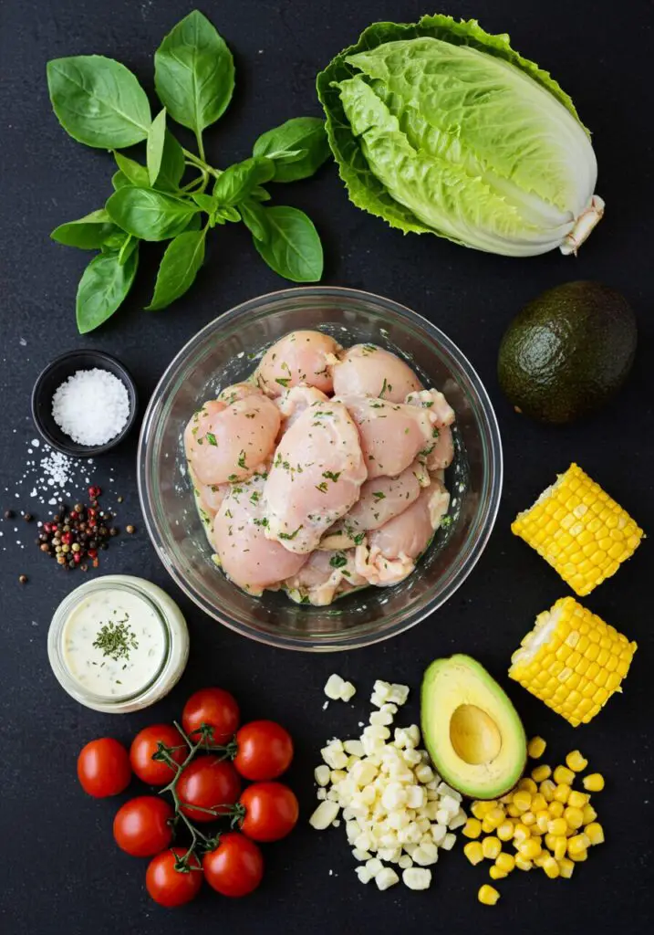 BBQ Chicken Skewer Salad