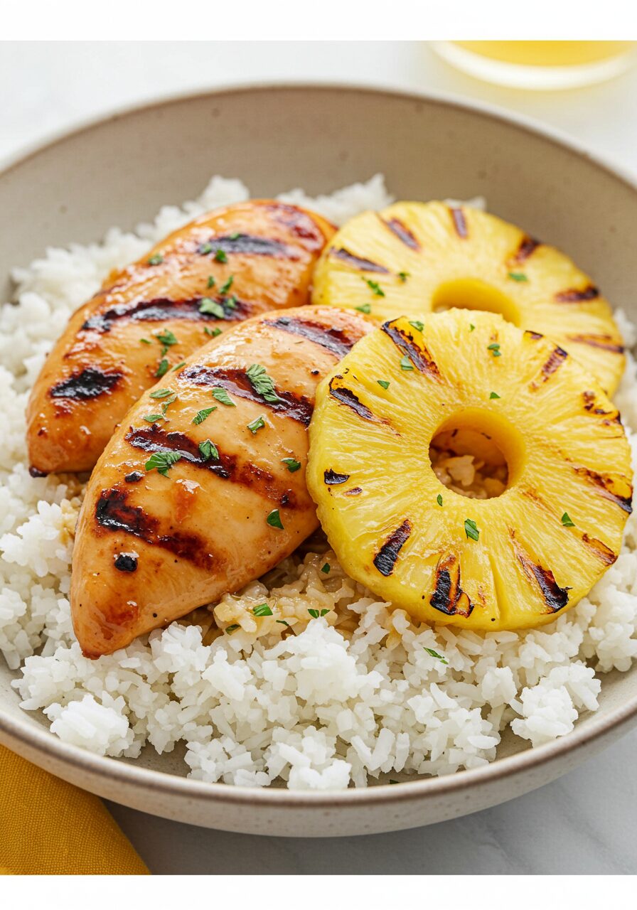 Hawaiian Chicken with Coconut Rice