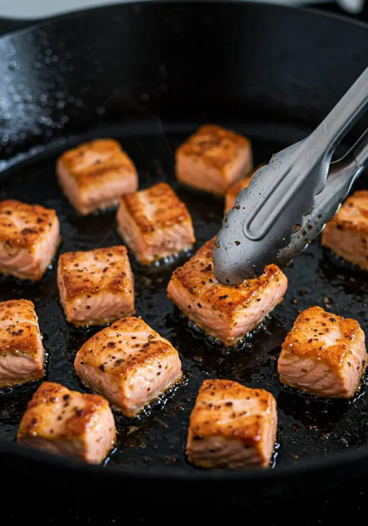 Honey Garlic Salmon Bites