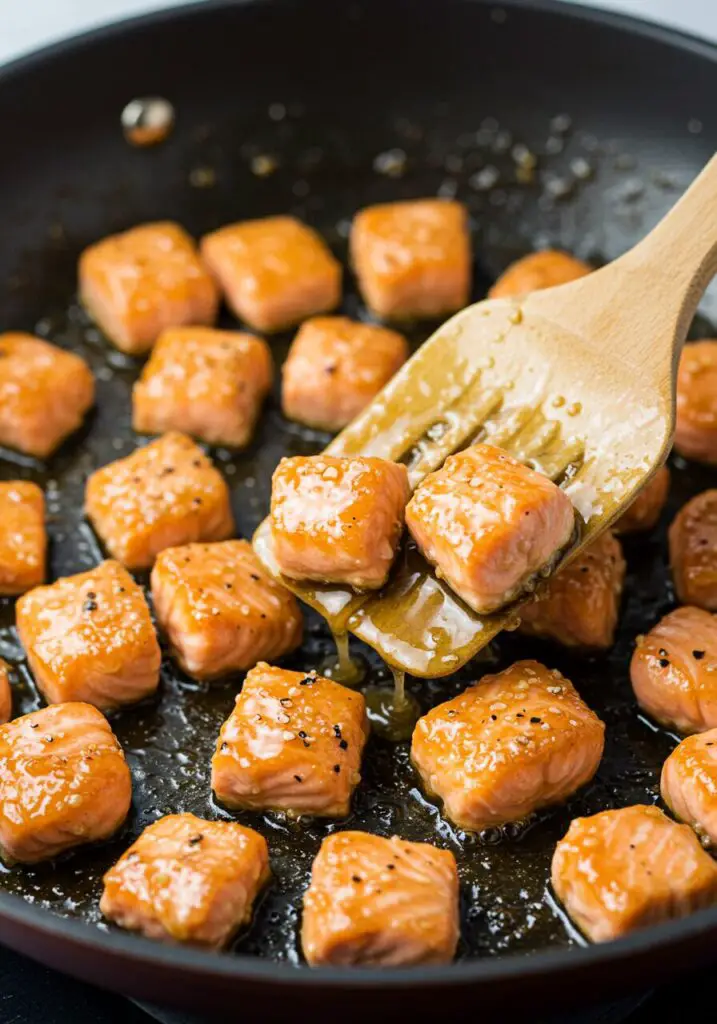 Honey Garlic Salmon Bites