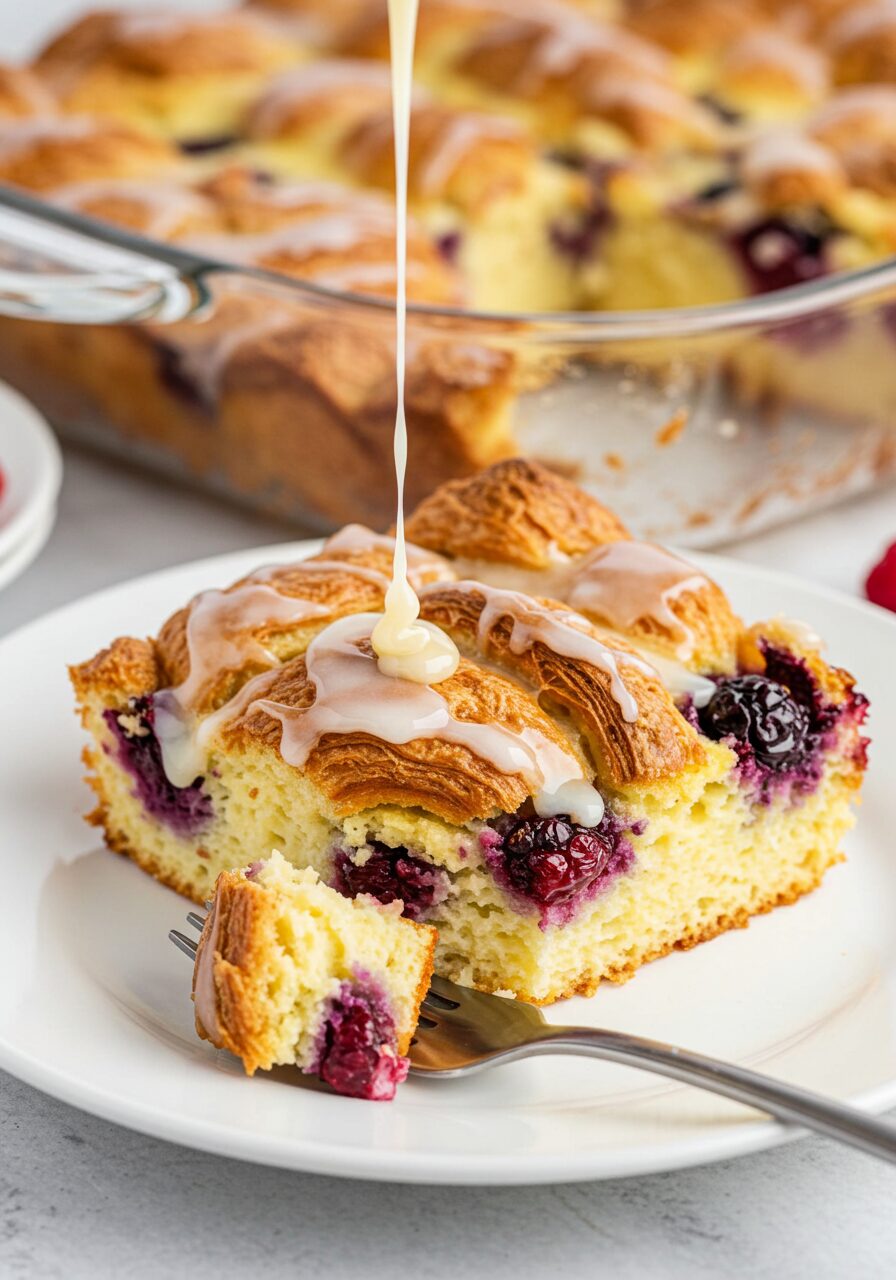 Sweet Croissant Breakfast Casserole