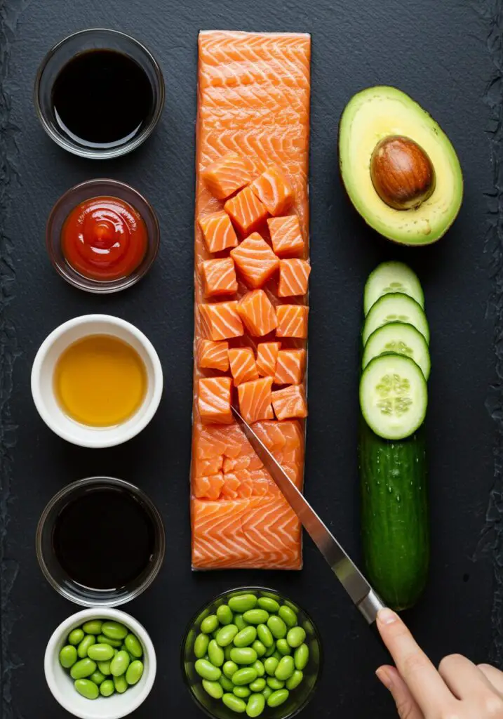 Honey Sriracha Salmon Bowls