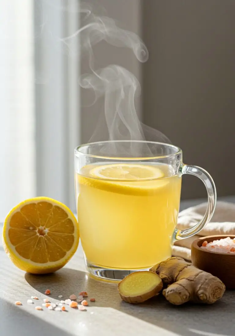 My 5-Minute Morning Lemon Ginger Salt Elixir