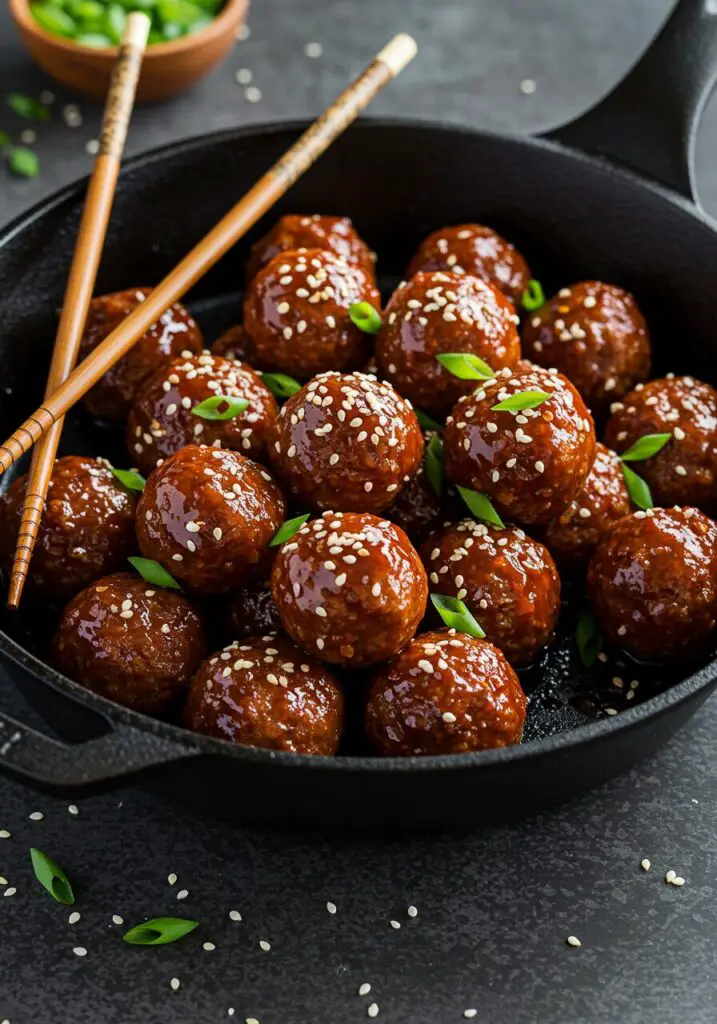 Korean BBQ-Style Meatballs