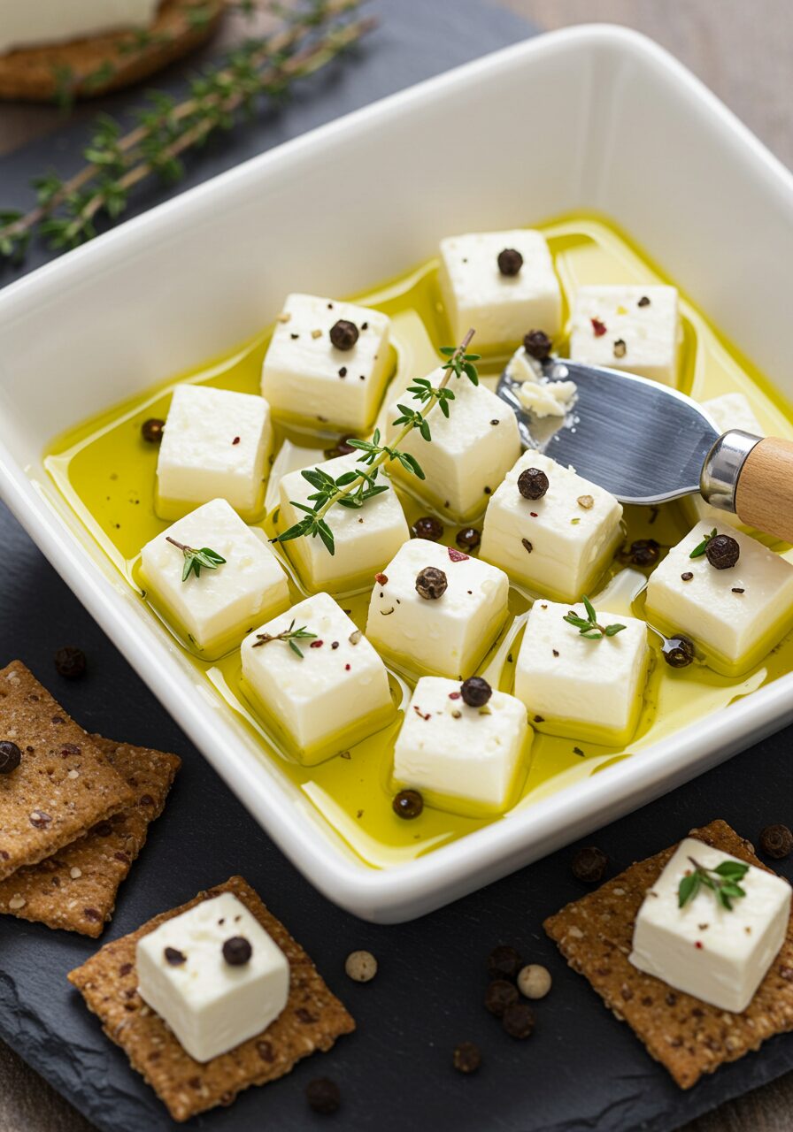 Green Peppercorn Marinated Feta