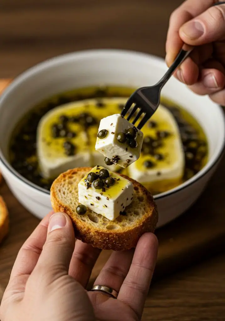 Green Peppercorn Marinated Feta