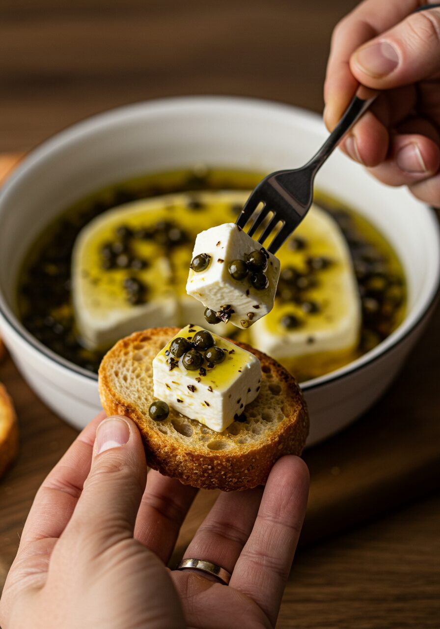 Green Peppercorn Marinated Feta