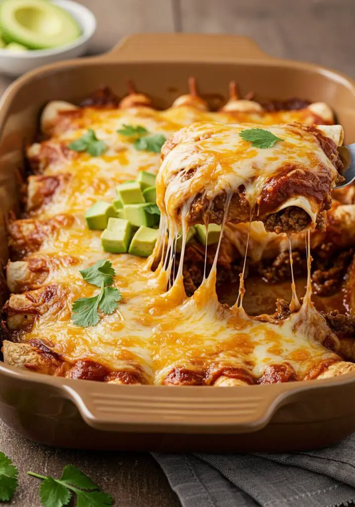 Garlic Beef Enchiladas