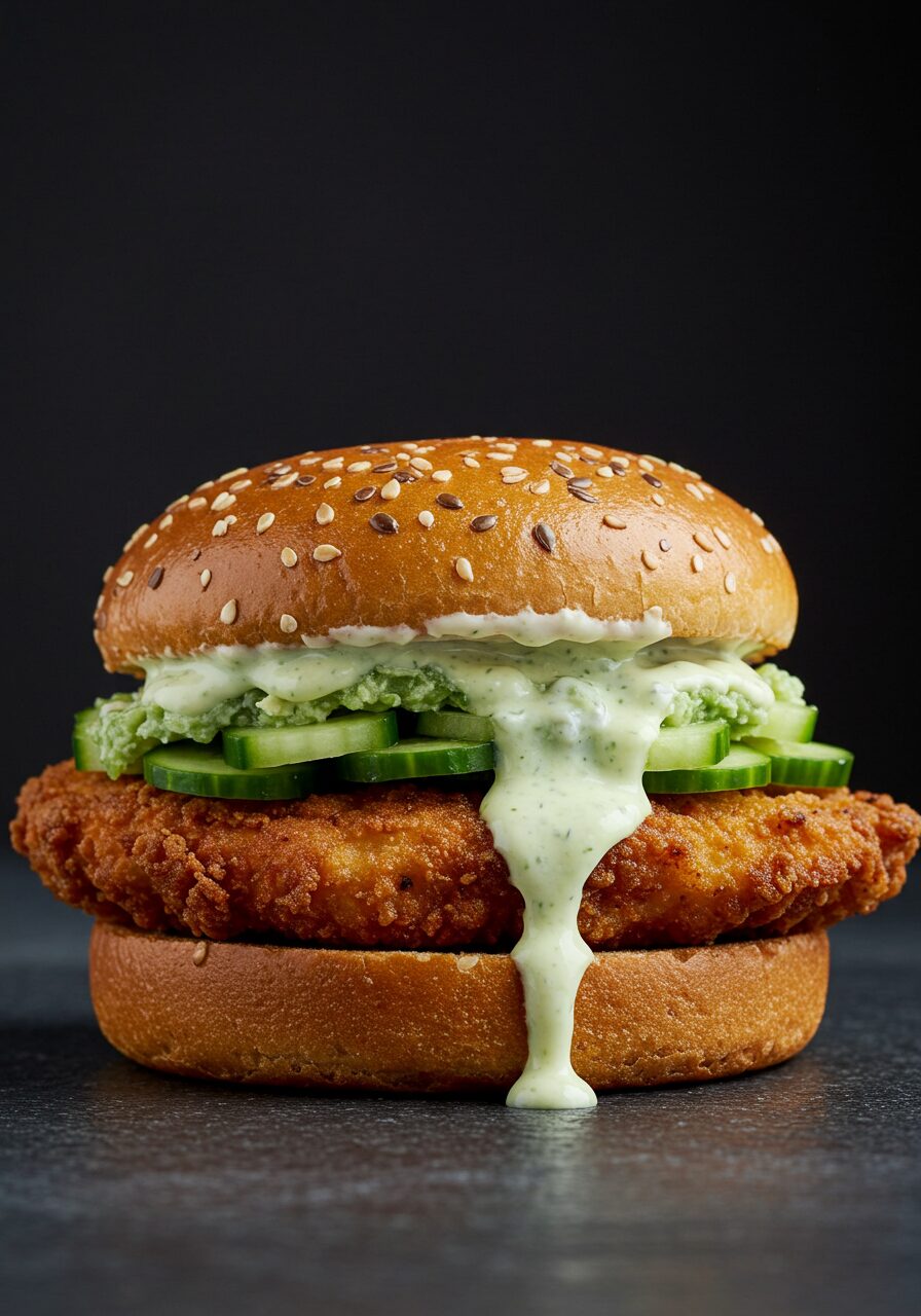 Green Goddess Crispy Chicken Sandwich