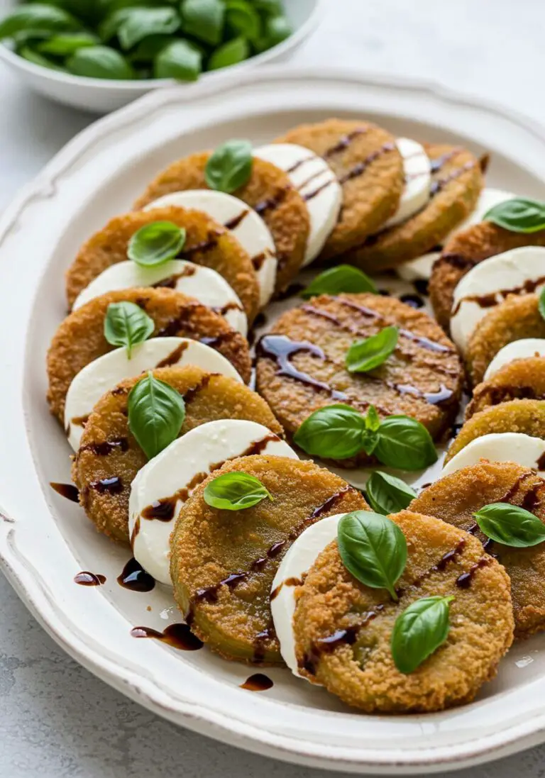 Fried Green Tomato Caprese