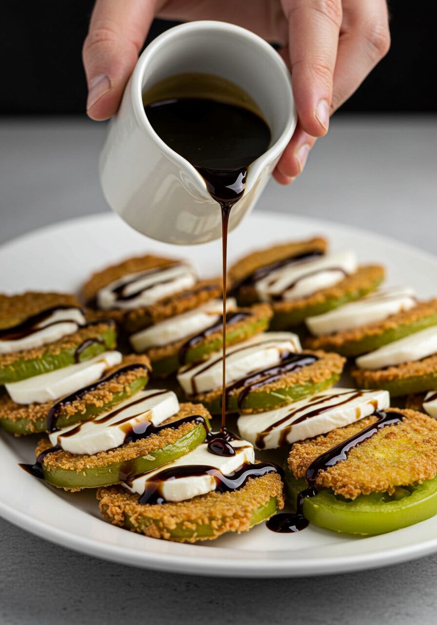 Fried Green Tomato Caprese