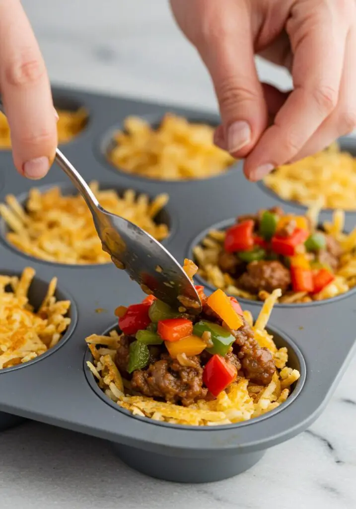 Sausage Hash Brown Egg Muffins