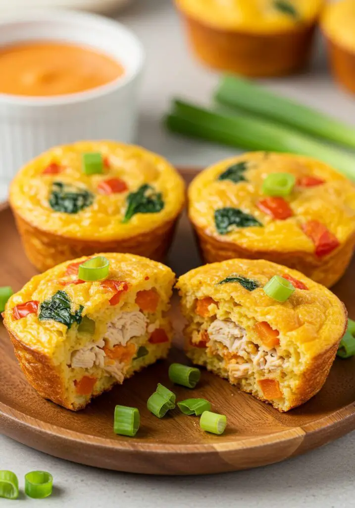 Buffalo Chicken Egg Muffins