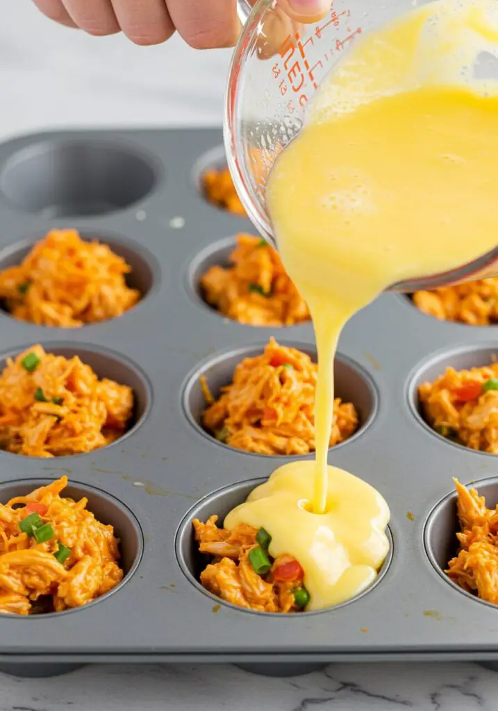 Buffalo Chicken Egg Muffins