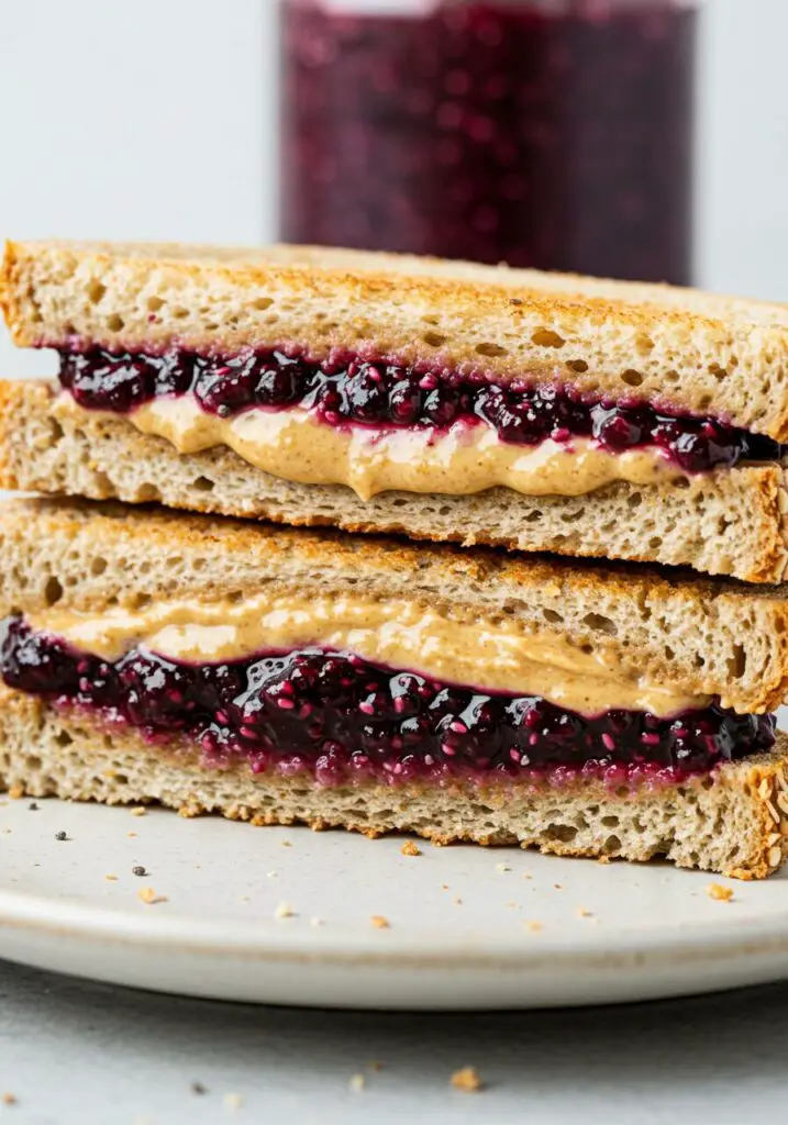 Blackberry Chia Seed Jam Sandwich
