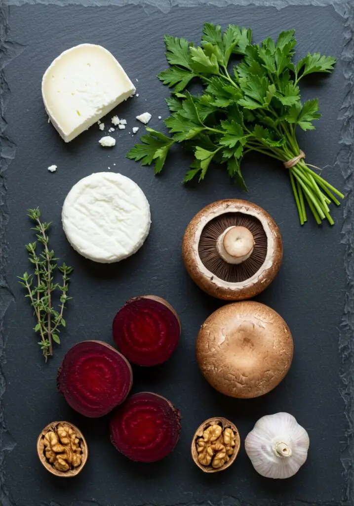 Grilled Portobello Mushrooms with Goats' Cheese