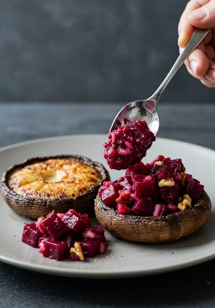 Grilled Portobello Mushrooms with Goats' Cheese