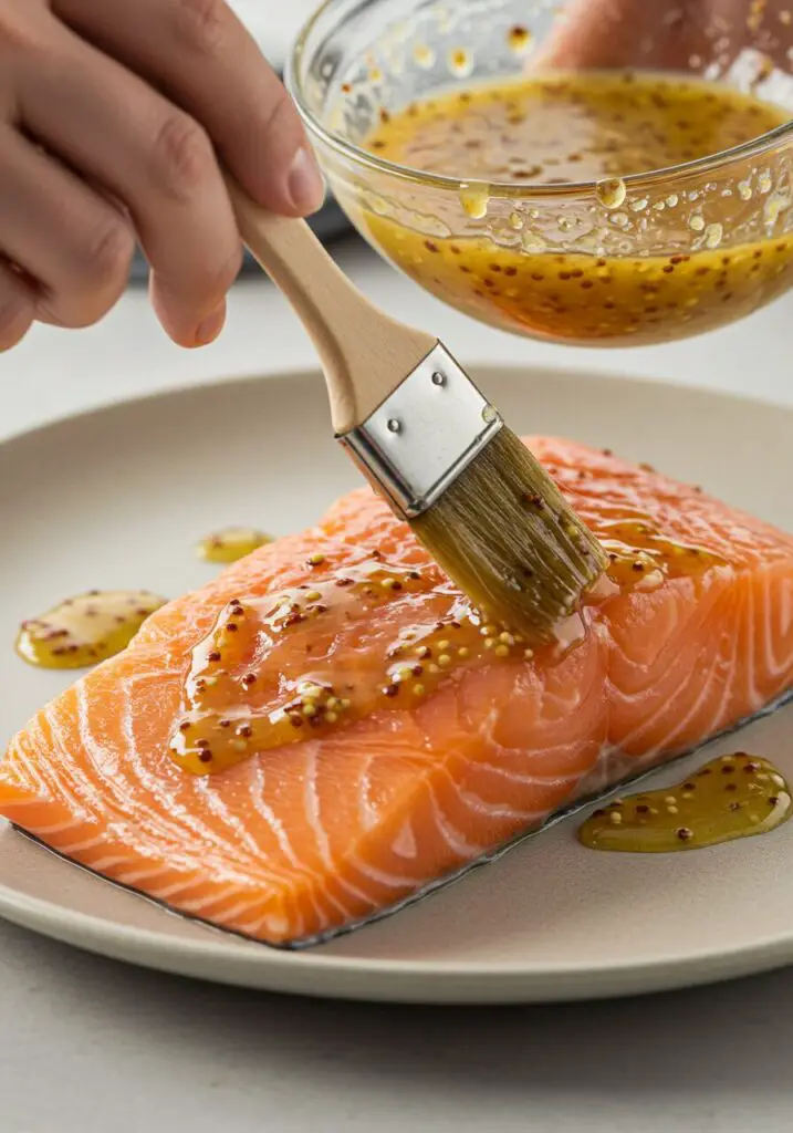 Honey Mustard Salmon with Mango Quinoa