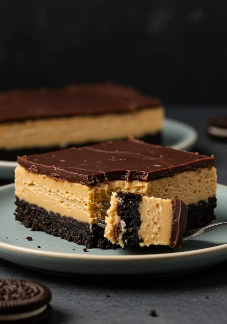 No-Bake Buckeye Cheesecake Bars