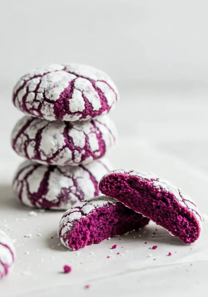 Ube Crinkle Cookies