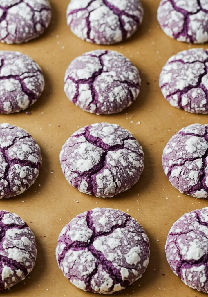 Ube Crinkle Cookies