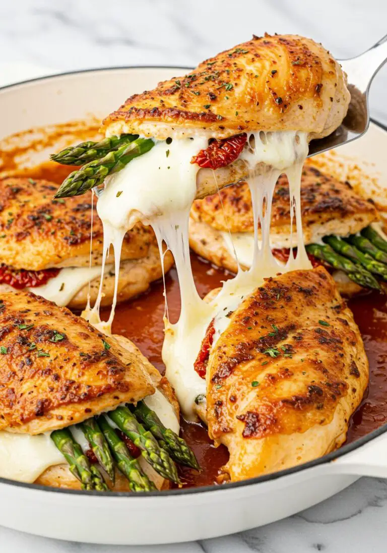 Cheesy Asparagus Stuffed Chicken