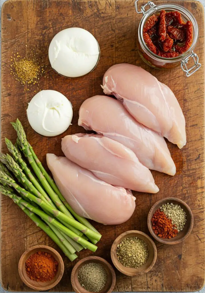 Cheesy Asparagus Stuffed Chicken