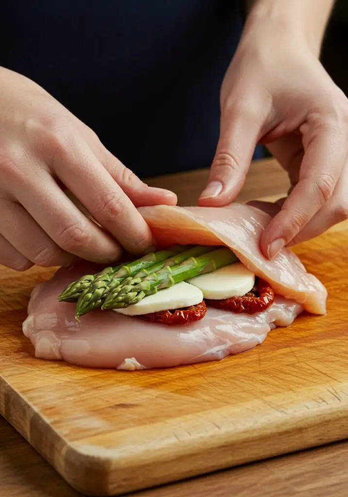 Cheesy Asparagus Stuffed Chicken