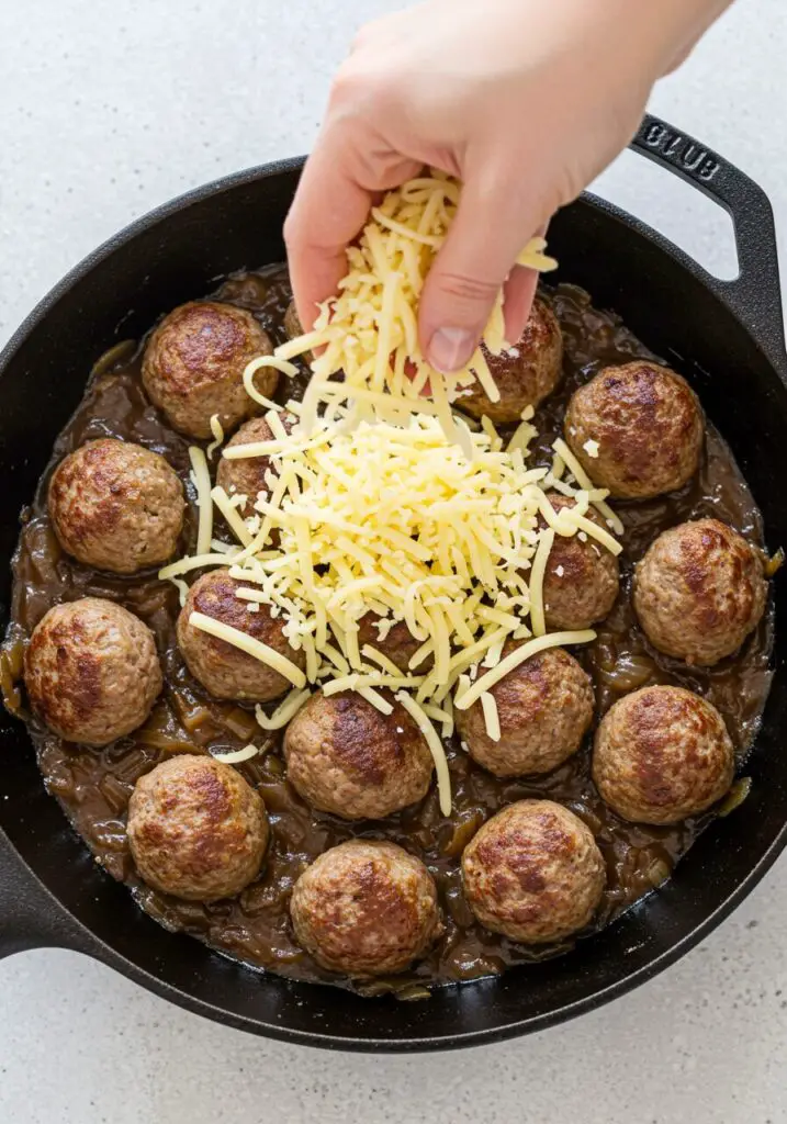 French Onion Chicken Meatballs