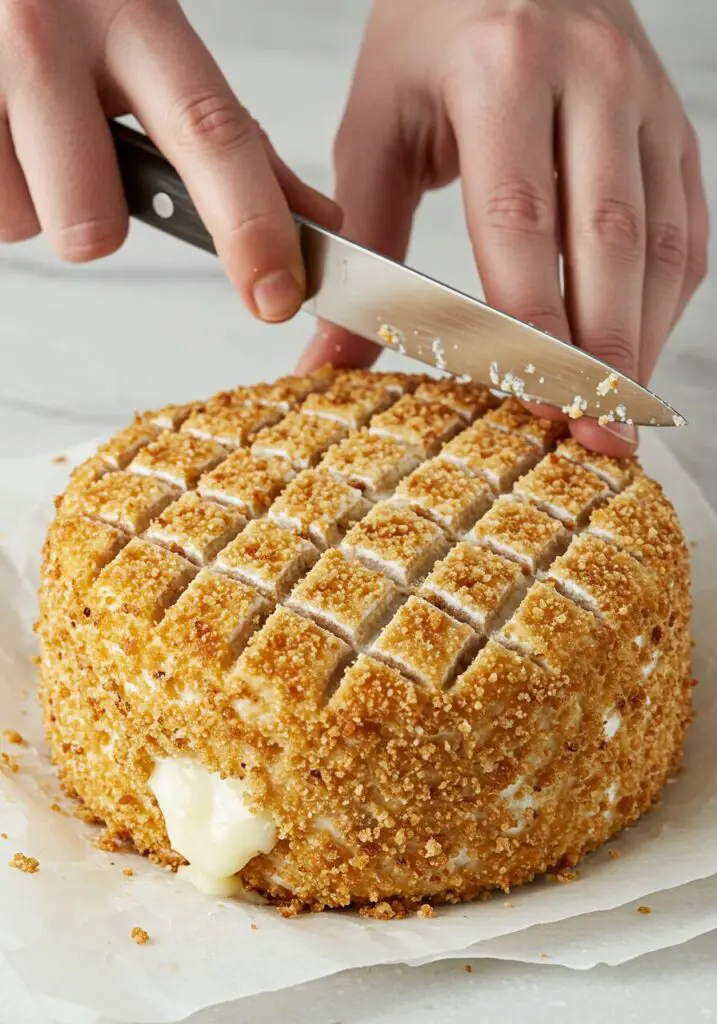 Crosshatched Baked Brie