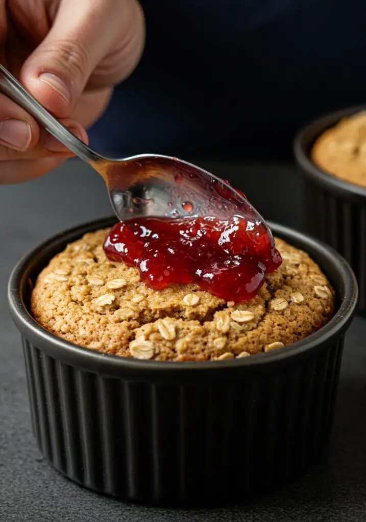 Jam Sponge Baked Oat Cake