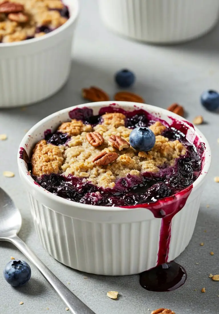 Blueberry Pie Baked Oats