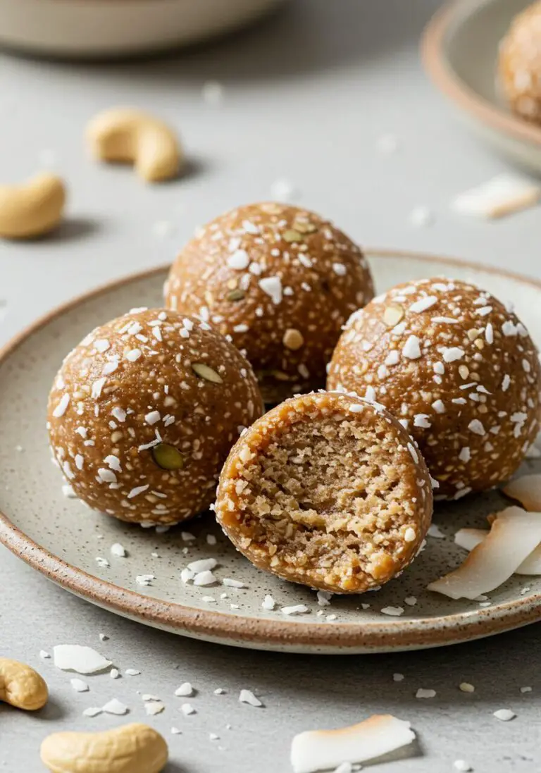 Raw Cashew Coconut Protein Balls