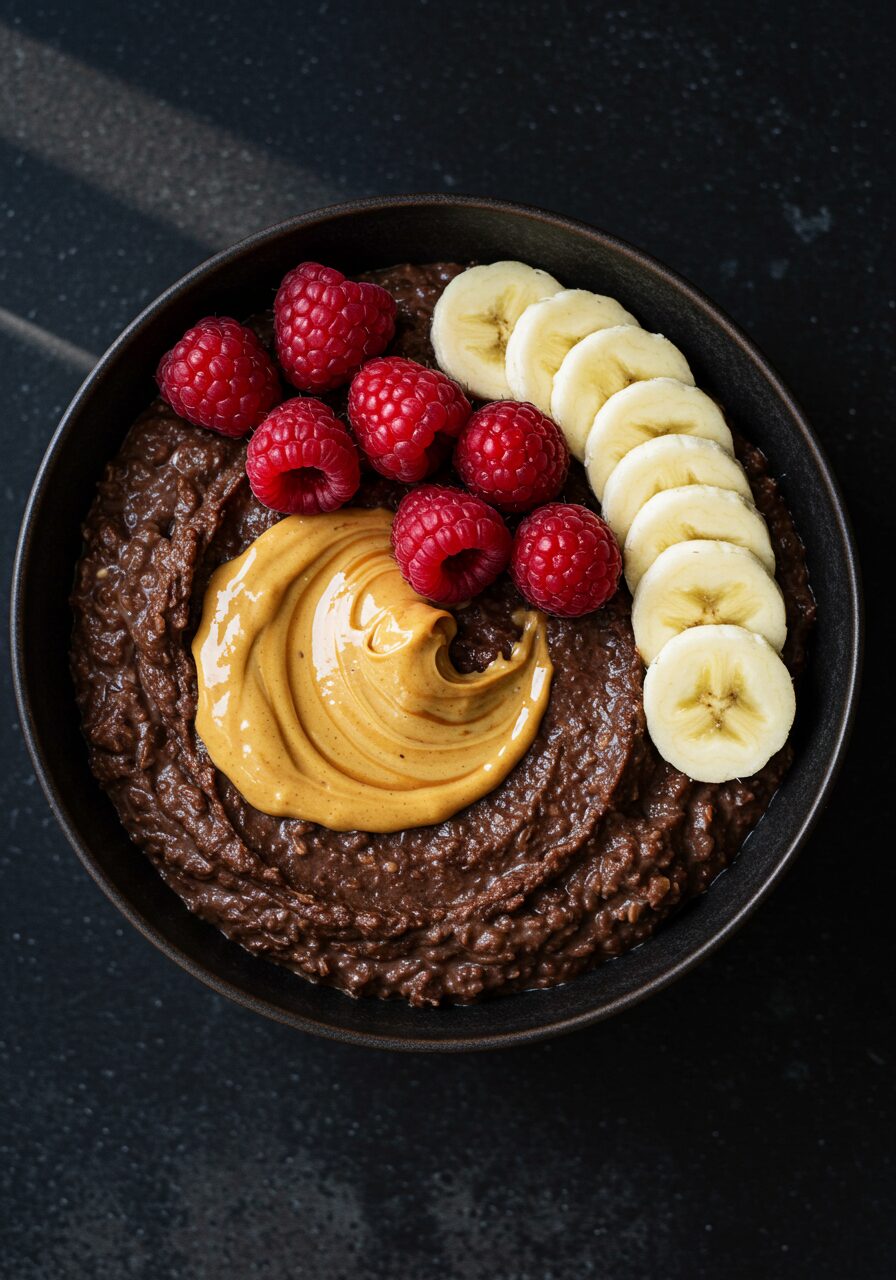 Stovetop Chocolate Protein Oatmeal