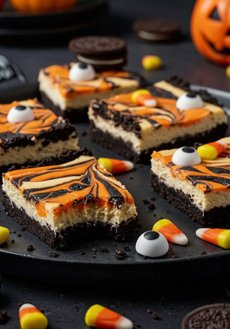 Spooky Halloween Cheesecake Bars (A Frightfully Fun Treat!)