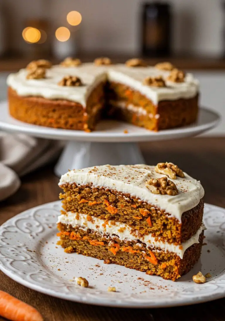My Incredibly Moist Vegan Carrot Cake with Dreamy Cream Cheese Frosting!