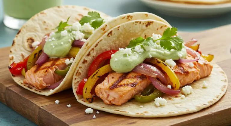 The Best Grilled Salmon Tacos (with a Creamy Avocado Crema!)