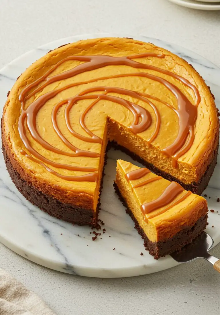 The Ultimate Brownie Bottom Pumpkin Cheesecake (A Showstopping Fall Dessert!)